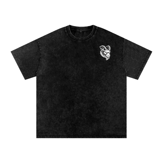 Snow Washed Oversized Cotton T-Shirt